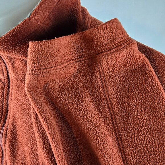 LL Bean Fleece Mens XL Orange Quarter Zip Pullover Outdoors Hiking Gorpcore - Picture 6 of 9
